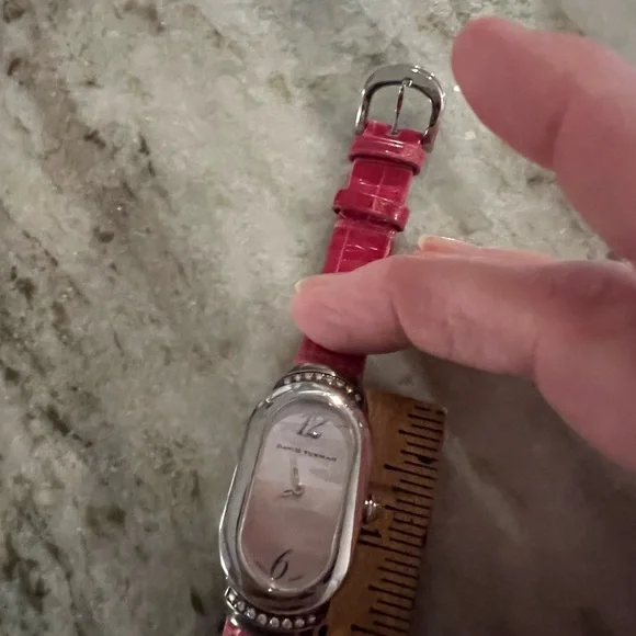 David Yurman women’s diamond stainless steel Madison watch-pink leather band - Picture 6 of 11